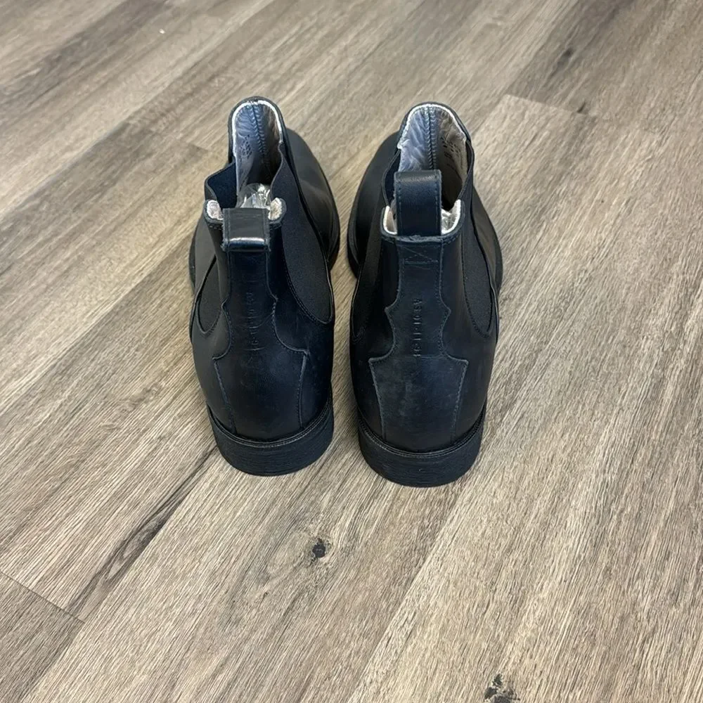 All Saints Creed Black Leather Chelsea Boots Mens 11 EU 44